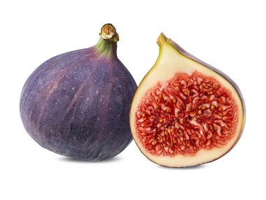 Beyaz arkaplanda incirler izole edildi.