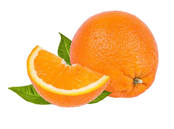 Orange Fruit Isolate White Background — Stock Photo, Image