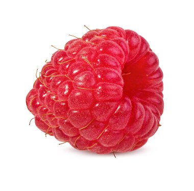 Beyaz arka planda izole edilmiş ahududu