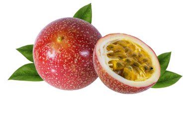 Tutku meyvesi beyaz arkaplanda izole