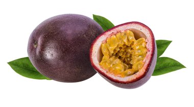 Tutku meyvesi beyaz arkaplanda izole