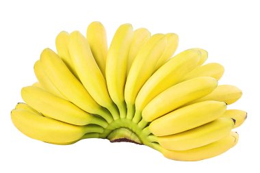 Beyaz arkaplanda izole muzlar