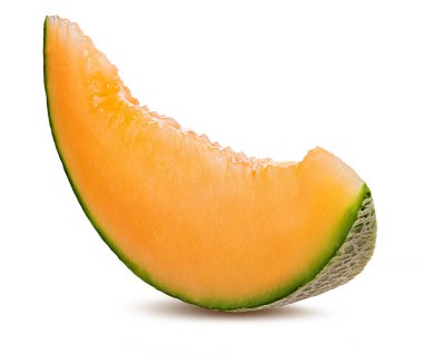 Beyaz arkaplanda izole edilmiş kavun