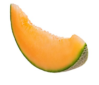 Beyaz arkaplanda izole edilmiş kavun