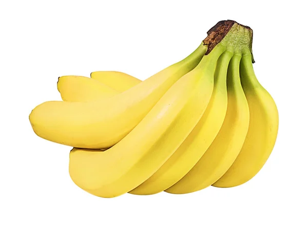Plátanos Aislados Sobre Fondo Blanco — Foto de Stock