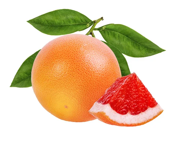 Grapefruit Geïsoleerd Witte Achtergrond — Stockfoto