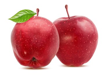 beyaz arkaplanda elma