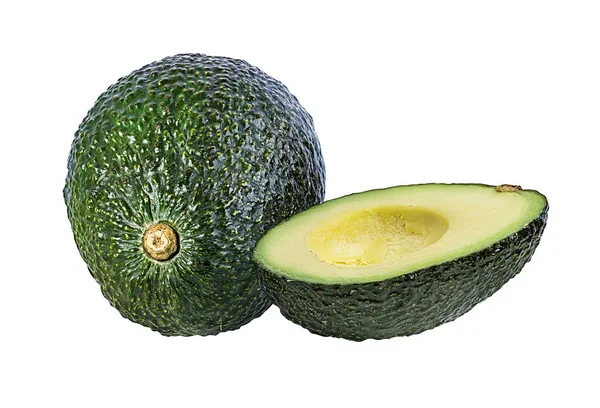 Avocado Geïsoleerd Witte Achtergrond — Stockfoto