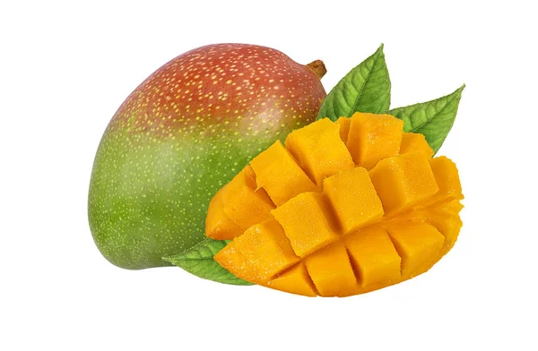 Mango Geïsoleerd Witte Achtergrond — Stockfoto