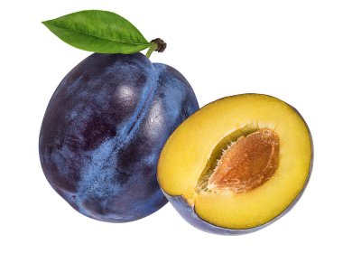 Beyaz arkaplanda erik izole edildi