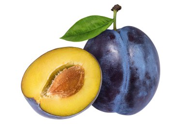 Beyaz arkaplanda erik izole edildi