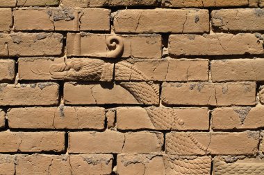 Dragon bas-relief, Ishtar gate, Babylon clipart