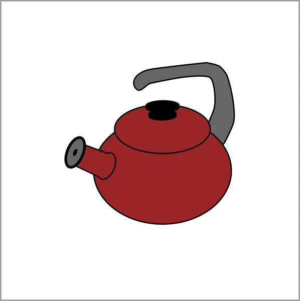 Teakettle, tea-kettle ,tea-pot, kettle, teapot. — Stock Vector