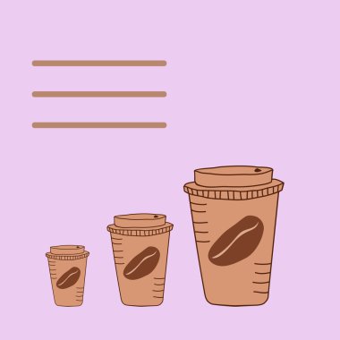 Üç tane yüksek kahve Kupası