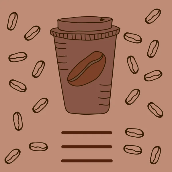 Café para llevar sobre un fondo oscuro — Vector de stock