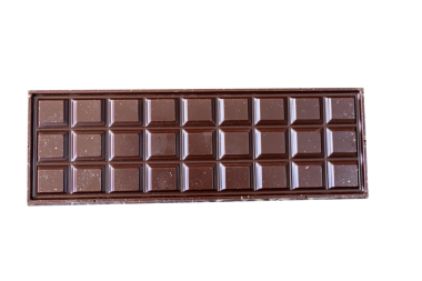 Üstten bakıldığında koyu sütlü çikolata izole.