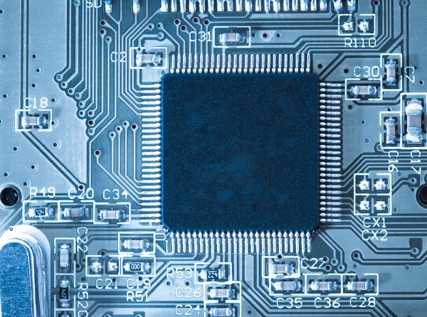 computer chip chips close-up and contacts