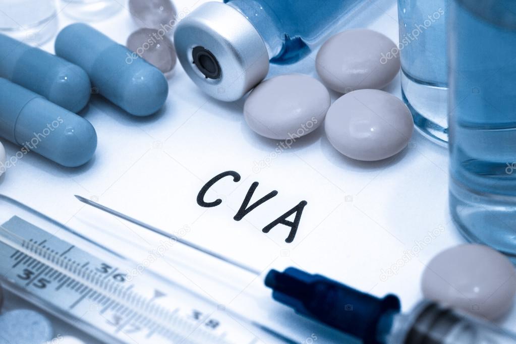 CVA - diagnosis written on a white piece of paper