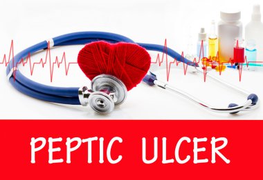 The diagnosis of peptic ulcer clipart