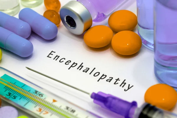 Encefalopati - diagnos skriven på ett vitt papper — Stockfoto
