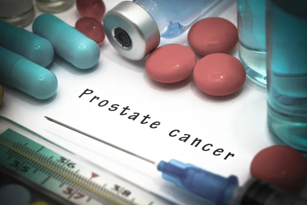 Prostate cancer - diagnosis written on a white piece of paper — Stock Photo, Image