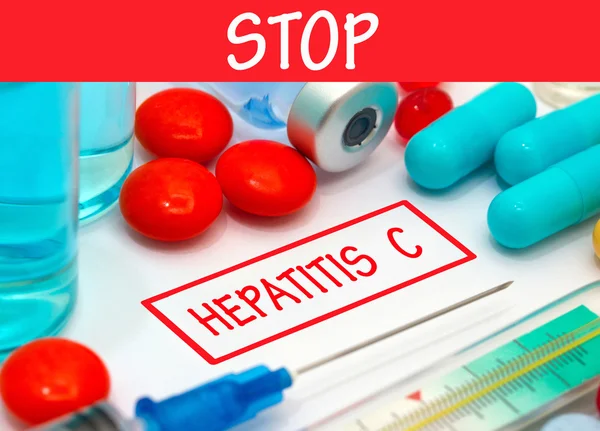 Hepatitis c. vaccin voor de behandeling van de ziekte te stoppen — Stockfoto