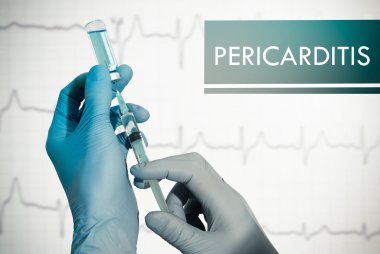 Arasında perikardit durdurmak. Şırınga enjeksiyon ile doldurulur. Şırınga ve aşı