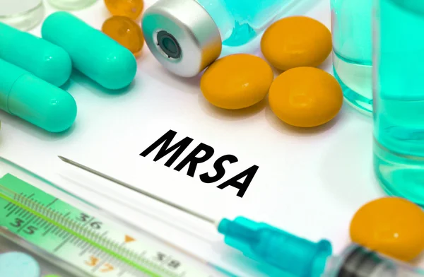 MRSA (Staphylococcus aureus resistente à meticilina ) — Fotografia de Stock