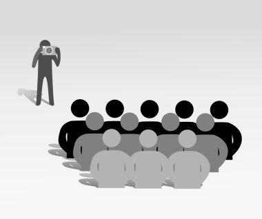 Grup fotoğrafı sopa insan