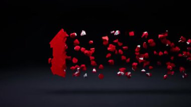 Bayrak Canlandırmalı Kanada Haritası.