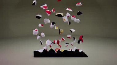 Bayrak Canlandırmalı Mısır Haritası.