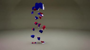 Bayrak Canlandırmalı Liberya Haritası.