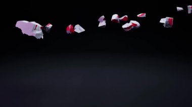 Bayrak Canlandırmalı Georgia Haritası.