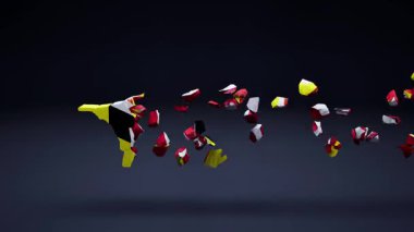 Bayrak Canlandırmalı Brunei Haritası.