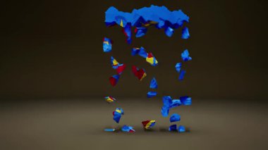 Bayrak Canlandırmalı Kongo Haritası.