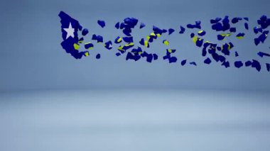 Bayrak Canlandırmalı Curacao Haritası.