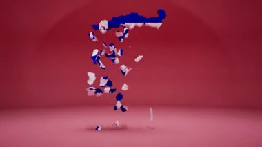 Yunanistan Bayrak Canlandırması Haritası.