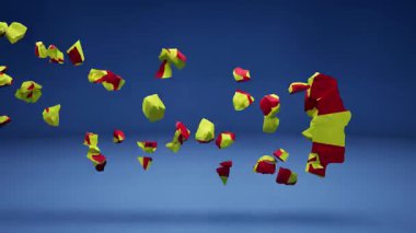 Makedonya Bayrak Canlandırmalı Haritası.