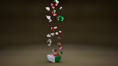 Madagaskar Bayrak Canlandırmalı Haritası.