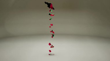 Bayrak Canlandırmalı Malawi Haritası.