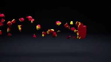 Bayrak Canlandırmalı Mali Haritası.