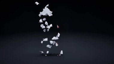 Bayrak Canlandırmalı Mayotte Haritası.