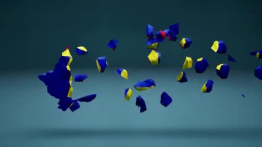 Romanya Bayrak Canlandırmalı Haritası.