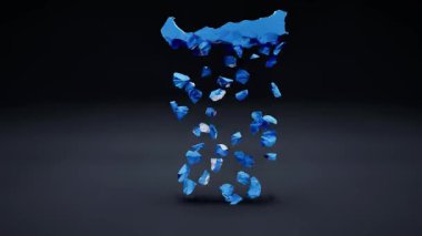 Bayrak Canlandırmalı Somali Haritası.