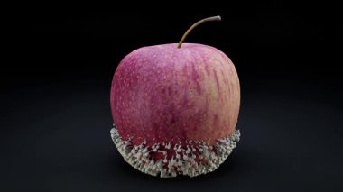 Mantar Gelişimi Canlandırmasından Etkilenen Elma.