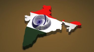 Hindistan Haritası - Dalgalanma Etkisi Canlandırması