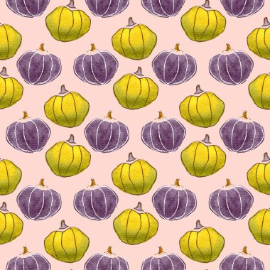 Sorunsuz suluboya kabaklar desen pembe, tel çerçeve oluşturma