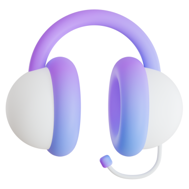 Yumuşak mor ve mavi eğimli ve pürüzsüz klaymorfizm dokusuna sahip dahili bir mikrofona sahip 3D izometrik bir kulaklık..