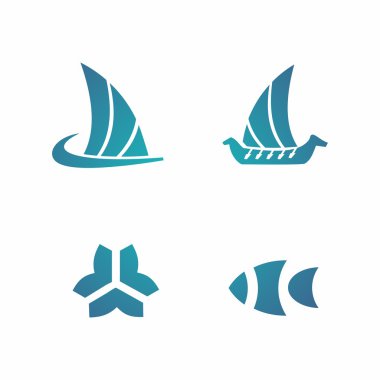 Sea lorem ship boats sign fish