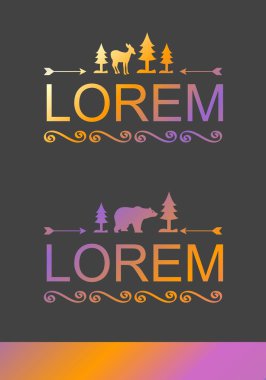 hayvanlar logo lorem simge